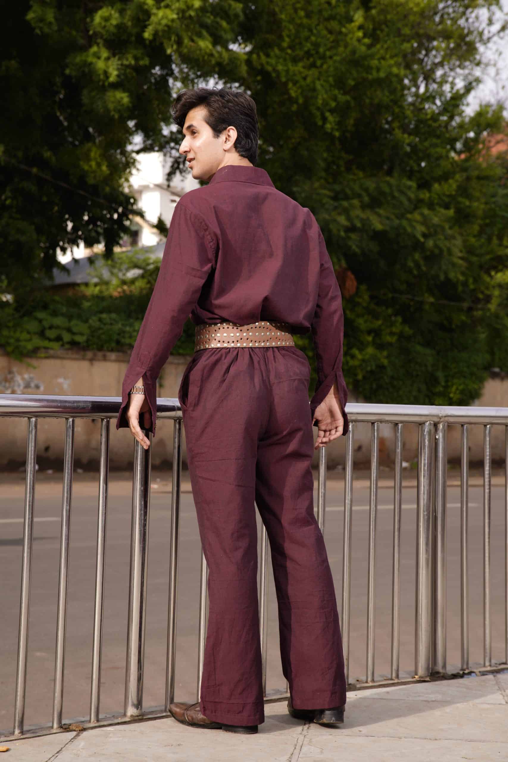 Plum Molotov Maroon Ikat Retro