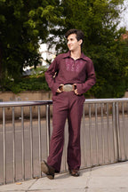 Plum Molotov Maroon Ikat Retro