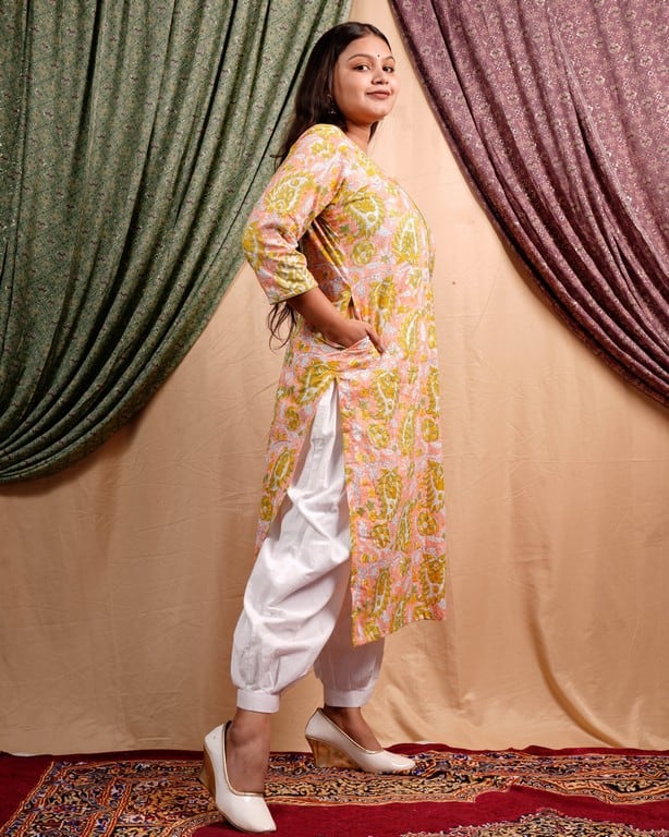 Pearl Floral Straight Kurti