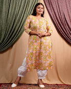 Pearl Floral Straight Maternity Kurti