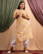 Pearl Floral Straight Maternity Kurti