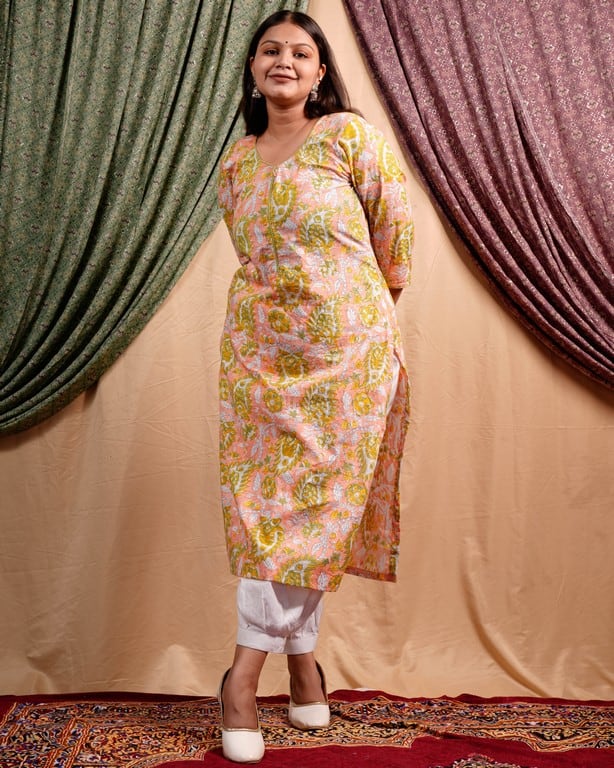 Pearl Floral Straight Kurti