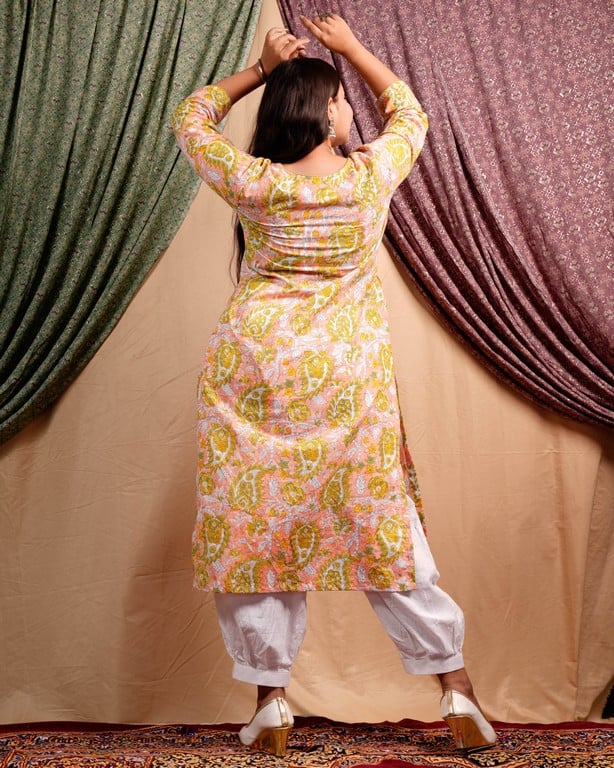 Pearl Floral Straight Maternity Kurti