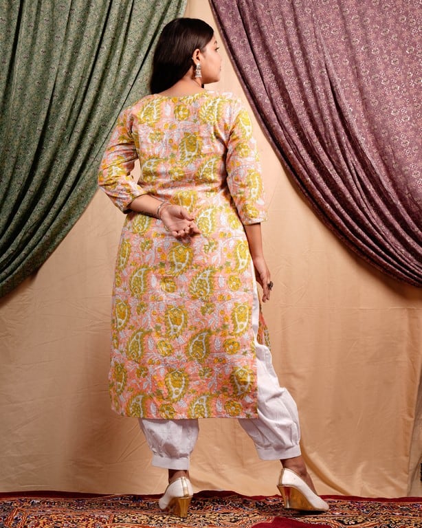 Pearl Floral Straight Kurti
