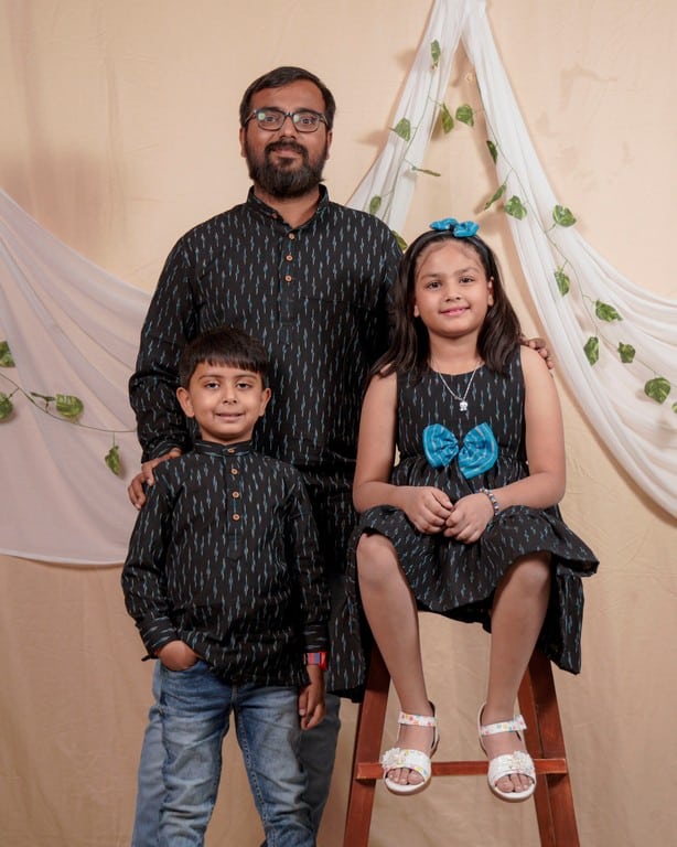Ocean Black Glorious Father Kids Twinning