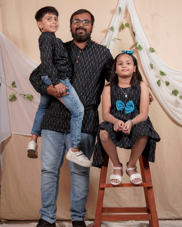Ocean Black Glorious Father Kids Twinning