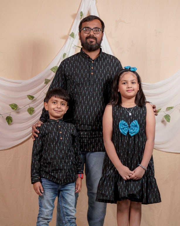 Ocean Black Glorious Father Kids Twinning