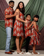 Red Kitty Halter Shift Family Set