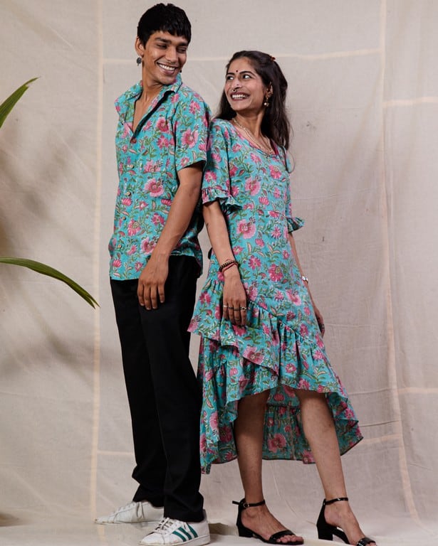 Aqua  Floral  Senorita Family