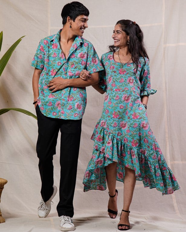 Aqua  Floral  Senorita Family