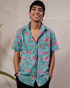 Aqua Floral Shirt