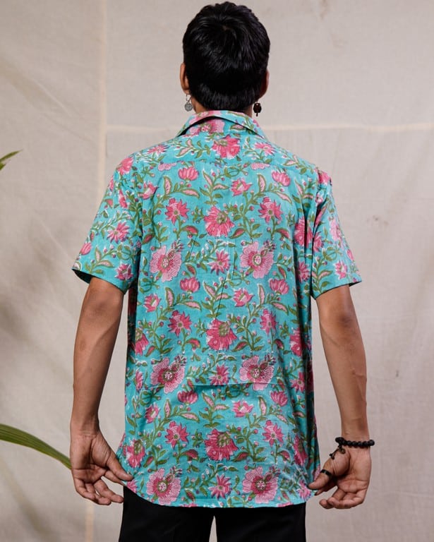 Aqua Floral Shirt