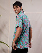 Aqua Floral Shirt