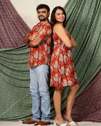 Red Kitty Halter Shift Couple Set
