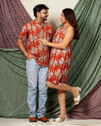Red Kitty Halter Shift Couple Set