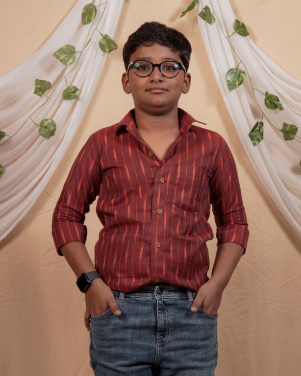 Beetroot Diverting Threads Boy Shirt