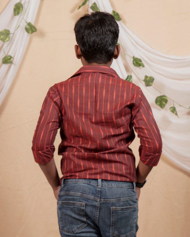 Beetroot Diverting Threads Boy Shirt