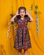 Berry Maroon Kid Dress