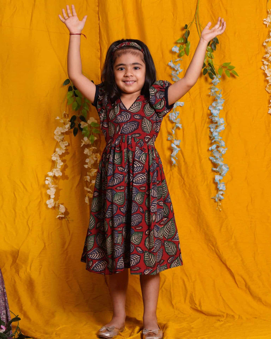 Berry Maroon Kid Dress