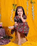 Berry Maroon Kid Dress