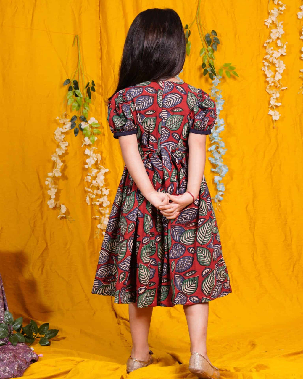 Berry Maroon Kid Dress