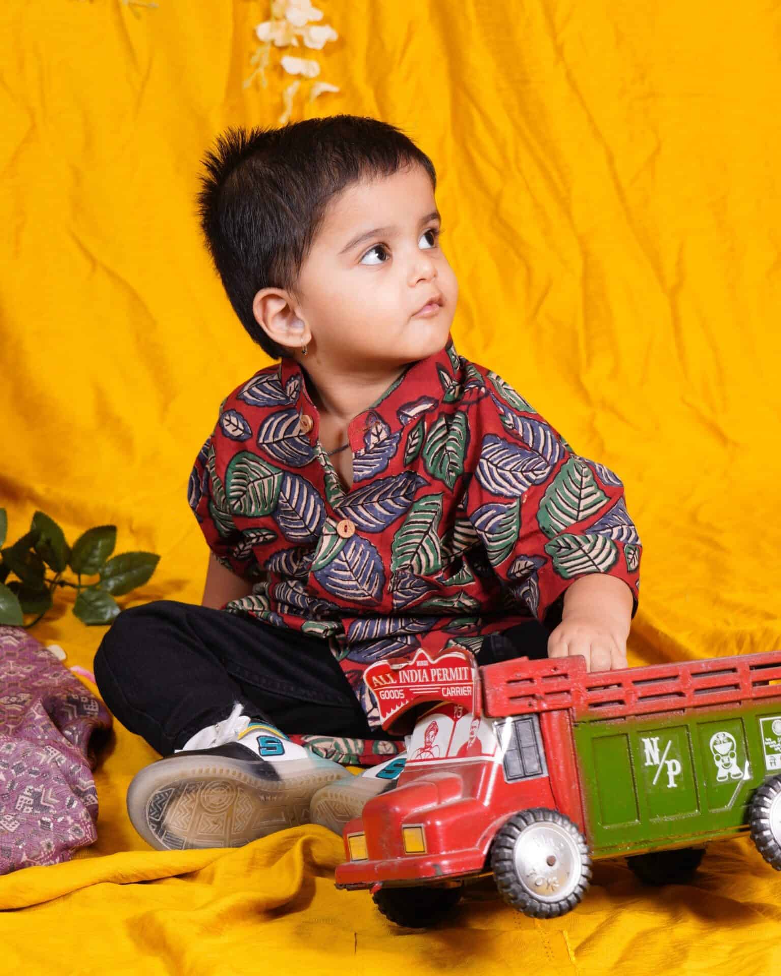 Berry Maroon Kids Shirt