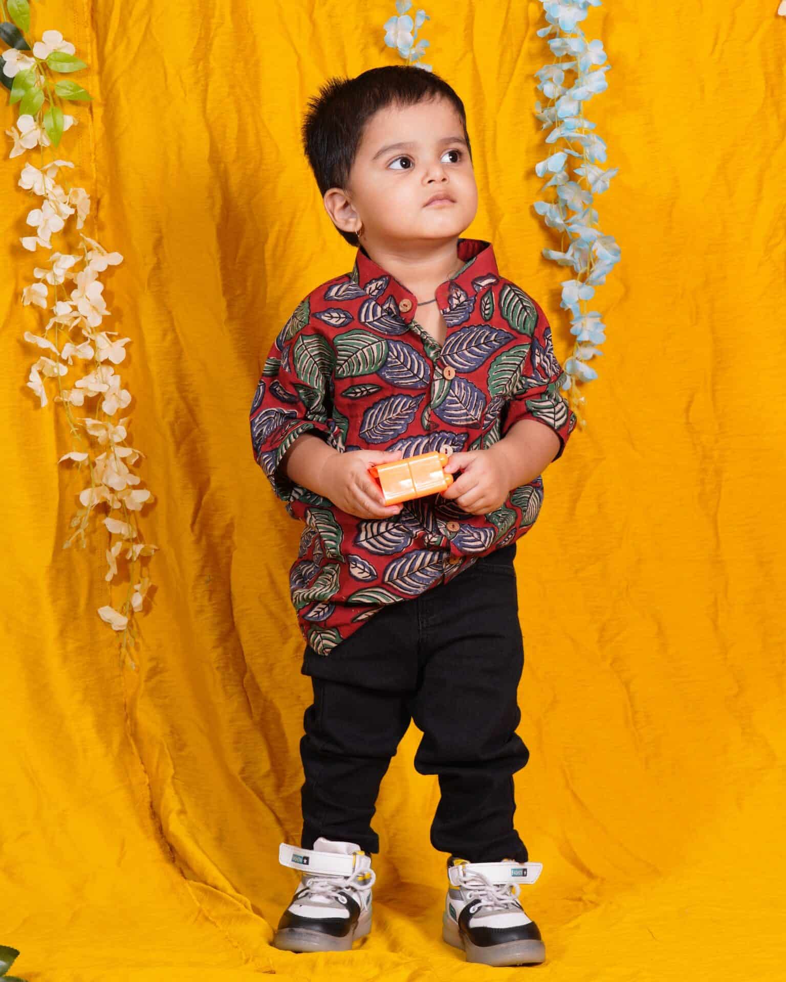 Berry Maroon Kids Shirt