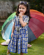 Fish ocean Blue Kid Dungaree Dress