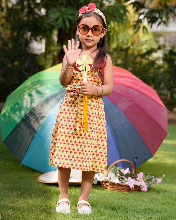 Spring Yellow Tiered Kid Dress