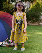 Leafing yellow Kid Dress