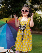 Leafing yellow Kid Dress