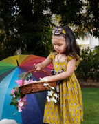 Leafing yellow Kid Dress