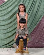 Black Striped Girl Dress