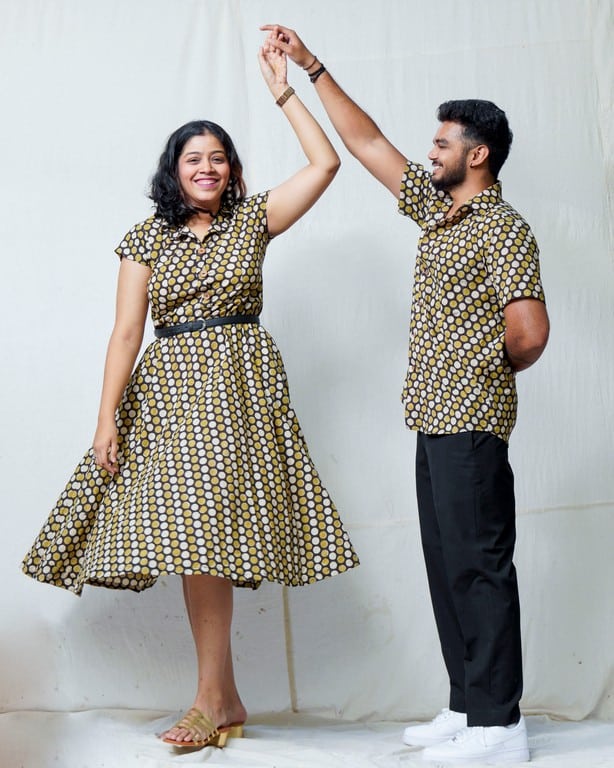 Archies Mustard Polka Shirt