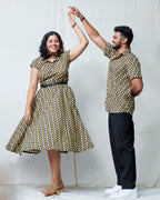 Archies Mustard Polka Couple Set