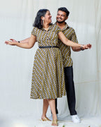 Archies Mustard Polka Couple Set