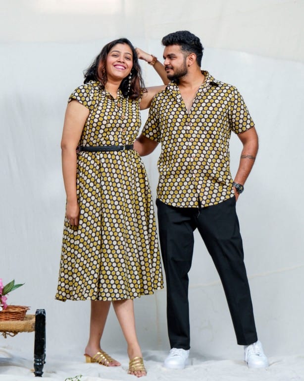 Archies Mustard Polka Couple Set Main image
