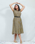 Archies Mustard Polka Dress