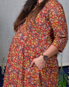 Red Floral Kiara Dawn Maternity Kurta