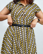 Archies Mustard Polka Dress