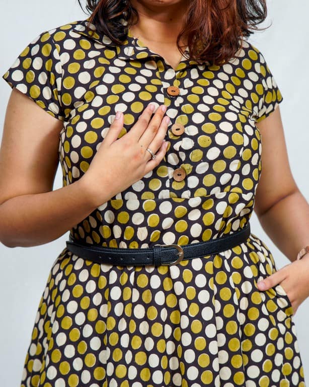 Archies Mustard Polka Couple Set