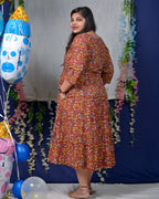 Red Floral Kiara Dawn Maternity Kurta