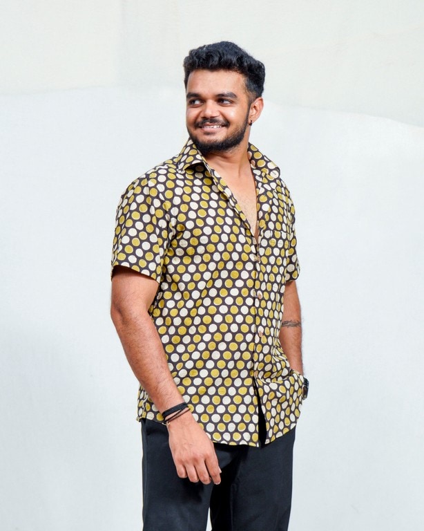 Archies Mustard Polka Shirt
