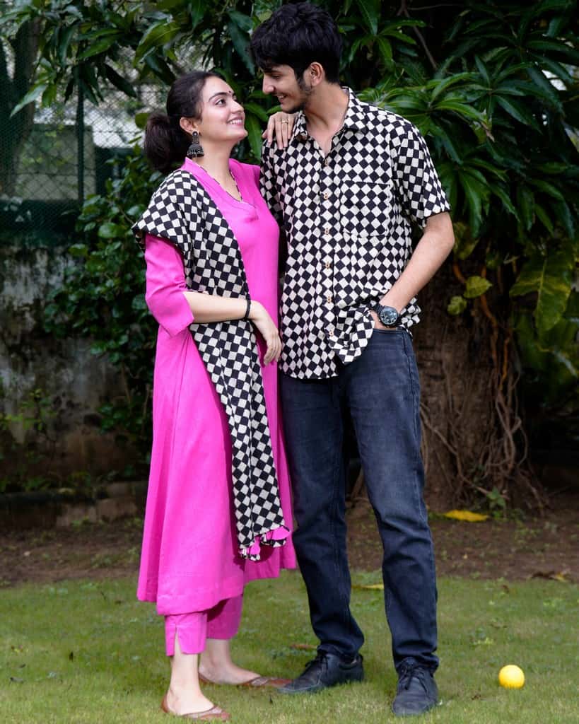 Fuchsia Pink Anarkali Couple Set