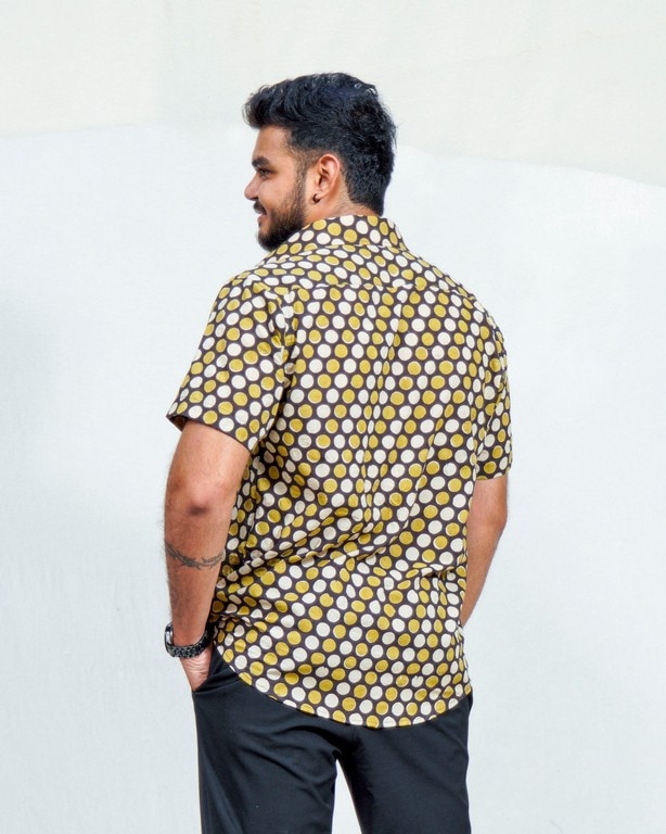 Archies Mustard Polka Shirt