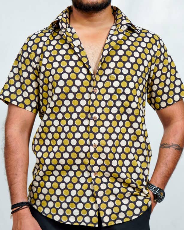 Archies Mustard Polka Shirt