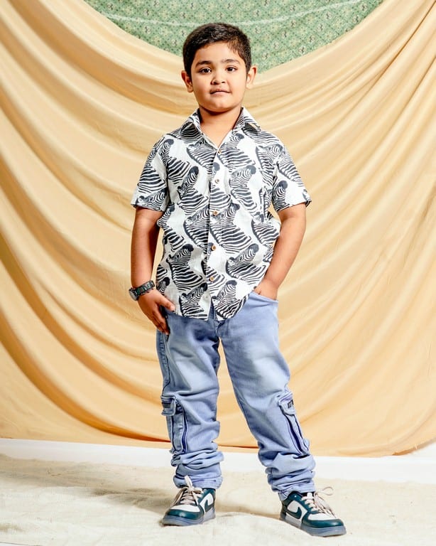 Zebra Print Kids Shirt Main image