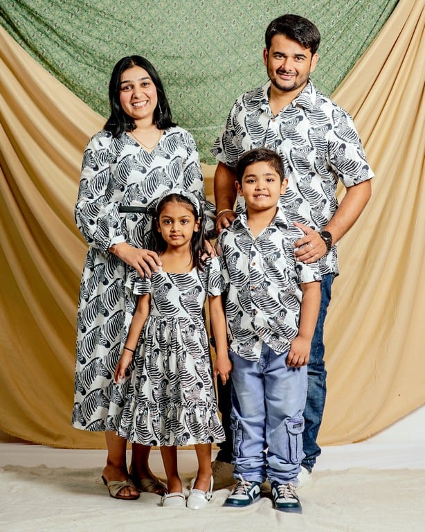 Zebra Print Midi Family Set Secondary image