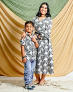 Zebra Print Mother Son Twinning