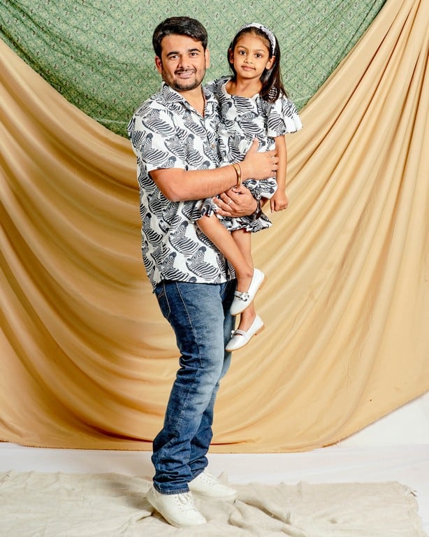 Zebra Print Father Daughter Twinning